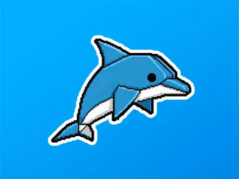 an origami dolphin